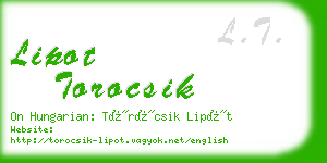 lipot torocsik business card